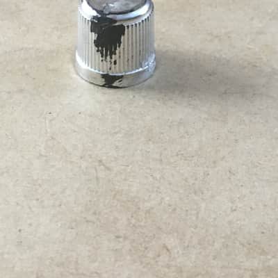 1 Single Vintage Push On Tele Strat Amp Knob Chrome Natural Heavy Relic Plastic image 1