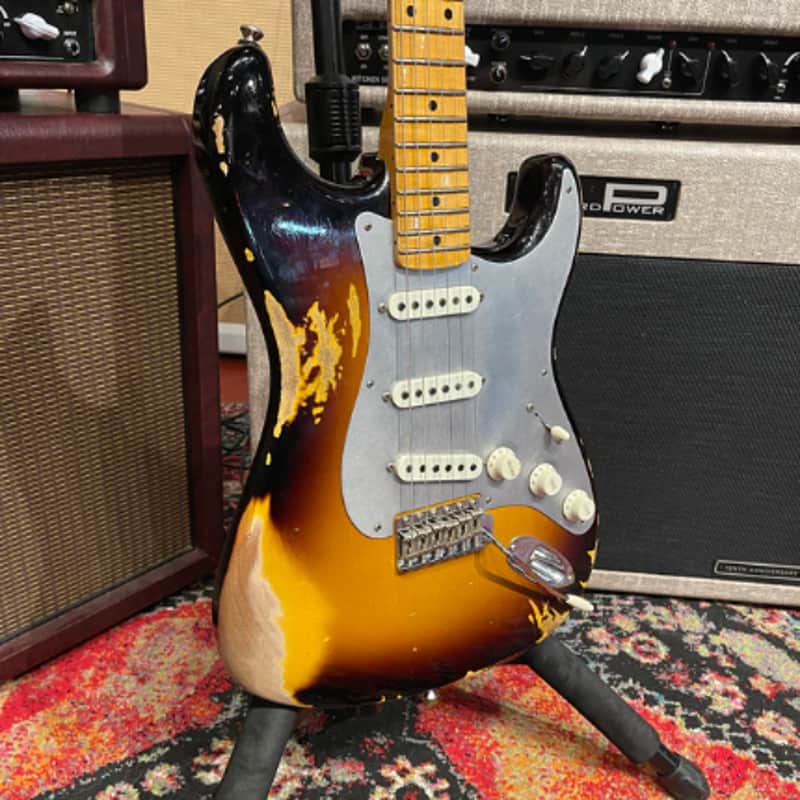 Fender Custom Shop Limited Edition Heavy Relic El Diablo Stratocaster with Maple Fretboard 2016 Wide Fade 2-Color Sunburst image 1