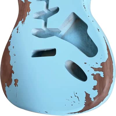 Electric Guitarr Body S-S-S pickups Top Alder Wood Guitarr Body DIY Guitar Body Blue image 2