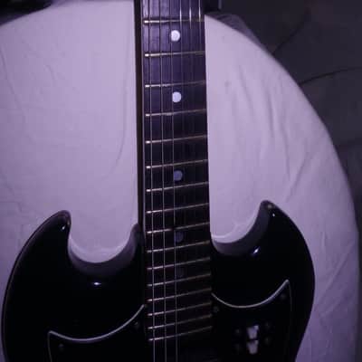 Vintage Black Lyle SG style electric guitar image 12