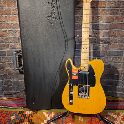 Fender 2016 American Professional Telecaster Maple Fretboard Left-Handed Butterscotch Blonde w/ OHSC & CoA image 1