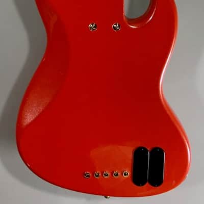 BassMods LEFTY K535 5-String Bass Guitar - Bartolini Pickups - Metallic Orange image 8