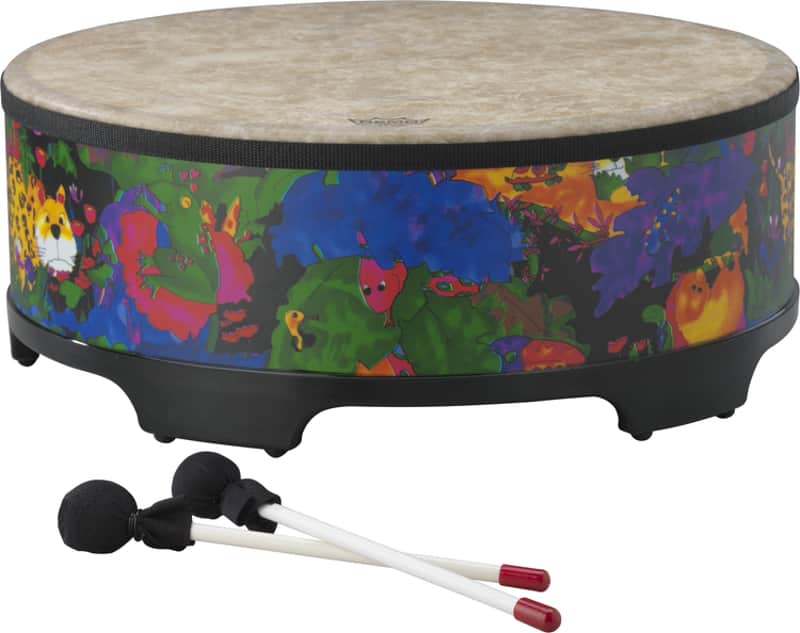 Remo Kids Percussion Gathering Drum - 8 inches x 22 inches  Rainforest image 1