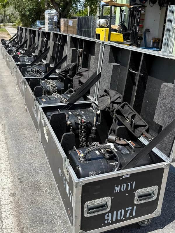 (16) 1 TON CM MOTORS W/(2) MOTION LAB DISTRO & REMOTE PACKAGE (2 IN A CASE) THS image 1