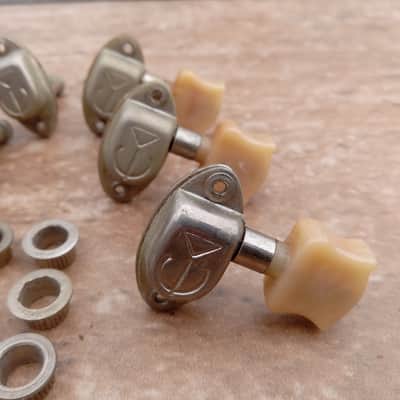 Set of Vintage 1940's Epiphone Kolb Guitar Tuners w/ Ferrules, Screws! image 3