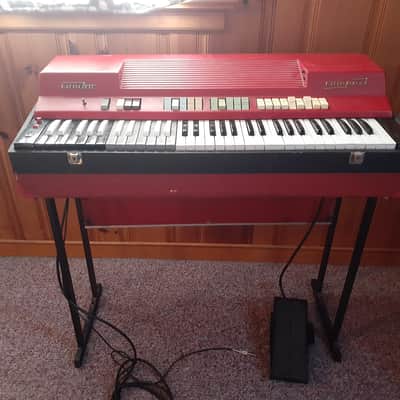 Farfisa Combo Compact 61-Key Organ 1964 - 1968 - Red with Black-White / White-Black Keys image 1