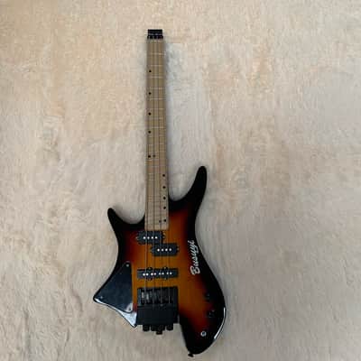4 String Short Scale Neck Through Bass/6 String Tremolo Busuyi Double Sided, Headless Guitar Multi Scale + Hard Case image 1