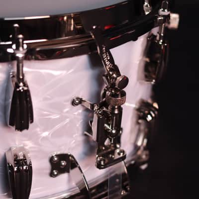 Slingerland 14" x 7" Radio King Solid Maple Snare Drum, White Marine Pearl FP image 3