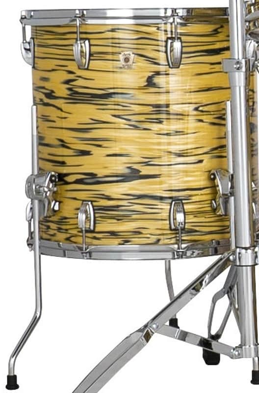 Ludwig *Pre-Order* Classic Maple 14x14" Lemon Oyster Floor Tom Drum w/Legs | Made in the USA | Special Order | Authorized Dealer image 1