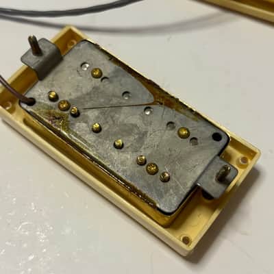 Series 10 Les Paul PAF Style burst Humbucker aged gold cover and rings Vintage 90s image 6