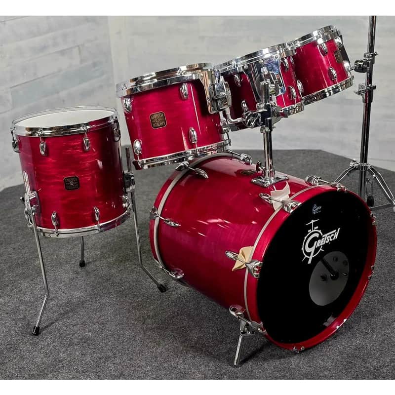 Used Vintage Gretsch USA Custom 5pc Drum Set Rosewood 1980s Jasper - Good image 1