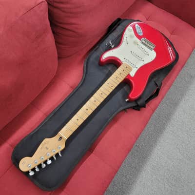 Fender California Stratocaster with Maple Fretboard with Gigbag 1997 - Candy Apple Red image 21