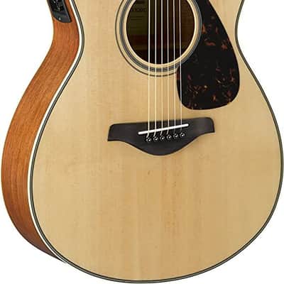 Yamaha FSX820C Solid Top Small Body Acoustic-Electric Guitar - Natural image 1
