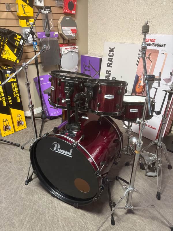 Pearl Forum 5-Piece Drum Set w/Hardware - Wine Red (Used) image 1
