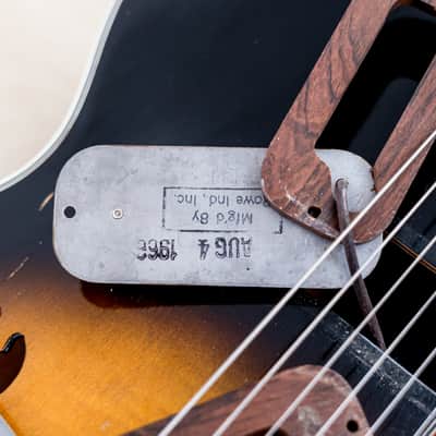 1966 Harmony Meteor H70 Vintage Guitar Sunburst w/ Maple Top & DeArmond Gold Foils image 19