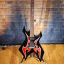 B.C. Rich Bronze Series Warlock Black/Red Flame