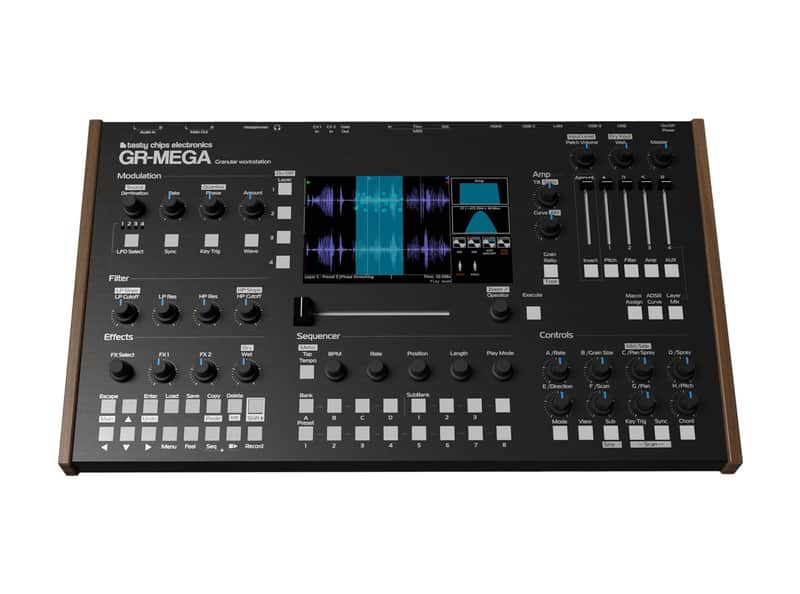 Tasty Chips GR-Mega Granular Workstation Desktop Synthesizer (Black) image 1