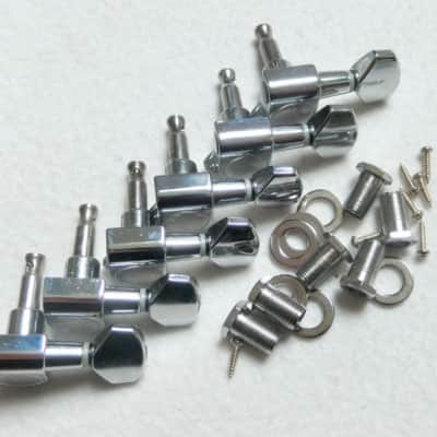 Tuning Keys set of 6 Chrome by Budreau Guitars image 1