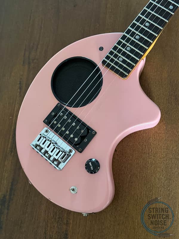 Fernandes ZO-3, Shell Pink, 2000s Nomad Travel Guitar, w/Onboard