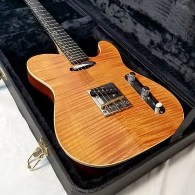 Willow Glen Guitars, MB TigerEye I, Custom Made in California,Curly Hard Maple Top, Chambered 1-Piece Khaya Body, 7lbs 13.8ozs, w/HSC 2013 image 3