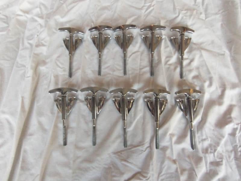 Ludwig Lot 1. (10) Vintage super classic bass drum tension rods & claws 1960s excellent plus! image 1