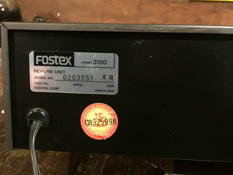 Fostex 3180 Analog Stereo Spring Reverb - Great for Studio or Live