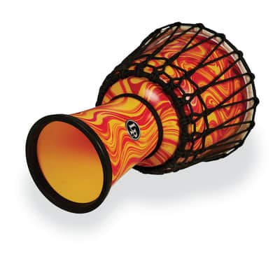 Latin Percussion LP1607 7" Rope Tuned Circle Djembe - Orange Marble image 2