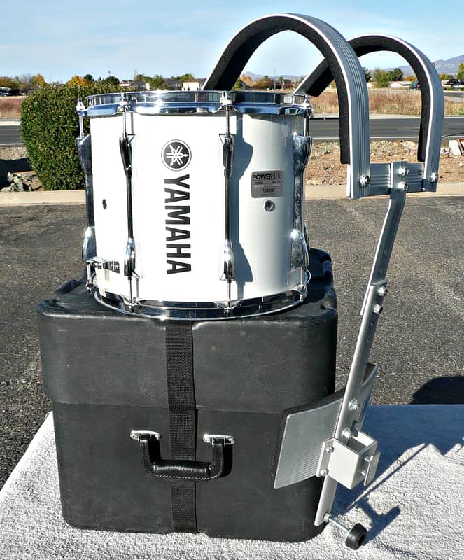 Yamaha 13" x 11" Power-Lite Marching Snare Drum Package w Randall May Carrier + ProTech Hardshell Case - PV Music Drum Shop Inspected Tuned and Tested - Plays / Sounds / Looks Great - Very Good Condition image 1