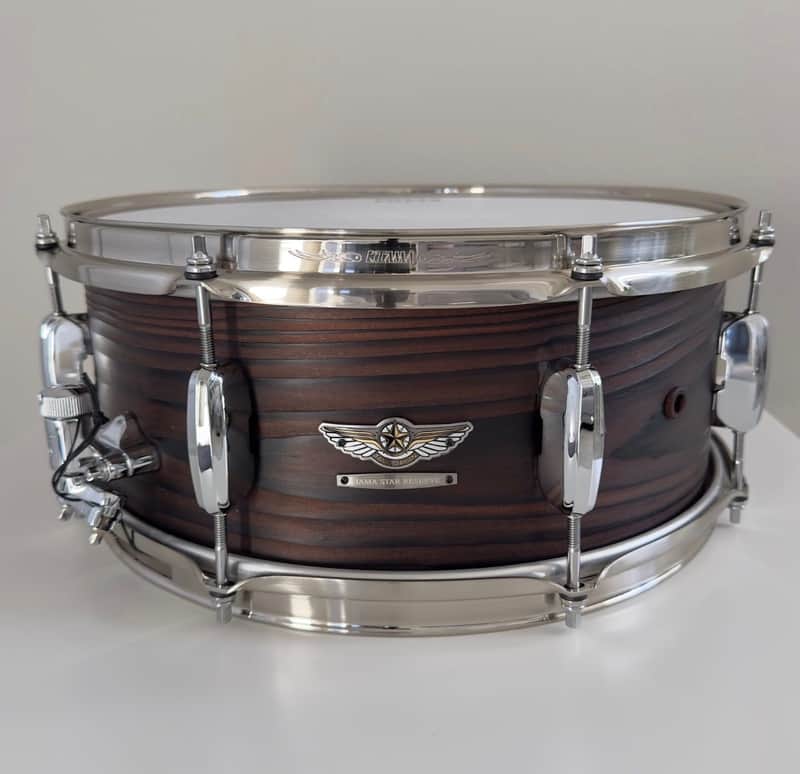 Tama 6x14” Star Reserve Solid Japanese Cedar Snare Drum in Burnt Oiled Cedar Finish image 1