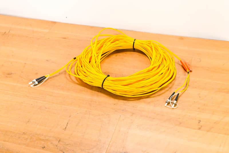 Unbranded ST-ST SMF-28e Single Mode Duplex Fiber Optic Cable - 100' CG01ZLQ image 1