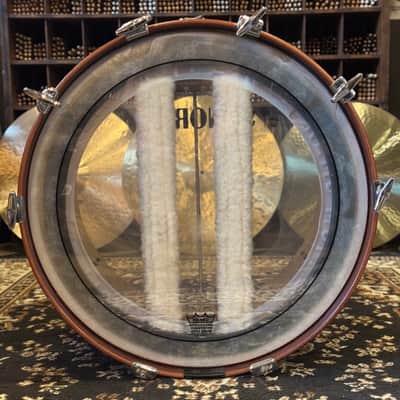 VINTAGE 1980's Sonor 18x22 Signature Horst Link Heavy Beech Shell Bass Drum in African Bubinga image 3