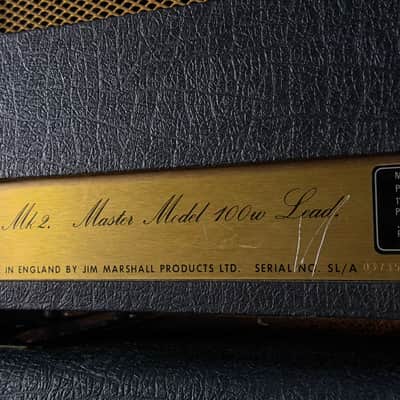 Marshall JMP 2203 Mk2 Master Model Lead 100-Watt Guitar Amp Head 1979 - Black image 7