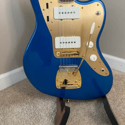 Squier 40th Anniversary Gold Edition Jazzmaster - 2022 - Lake Placid Blue with Lollar Black Bobbin Pickups and Wiring Harness image 2