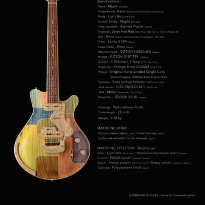 Jersey Girl Homemade Guitars “Coota-Coneysides” 2022 Multi Colored Inlaid Top, NEW (Authorized Deale image 21