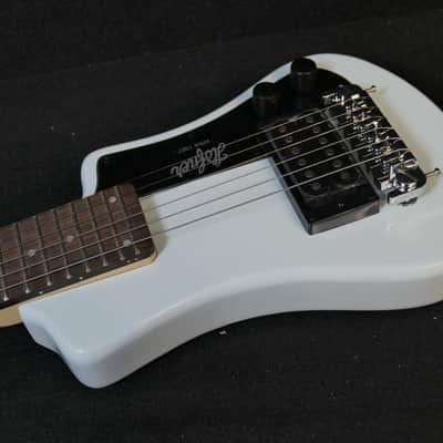 Hofner HCT-SH-ELB Contemporary Series Shorty TRAVEL GUITAR  Electric ( Light ) Blue with Gig Bag image 2