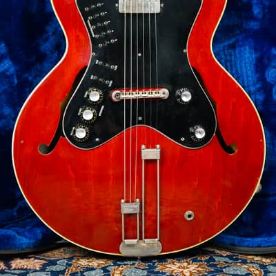1962 Epiphone USA EA-7P 'Professional' Cherry Red - Mini PAF ES-335 Body w/ Case image 2