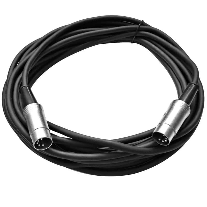 5 Foot Right Angle 5 Pin Midi Cable Pro Audio Midi Data Cords image 1