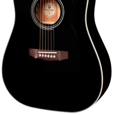 Guild Guild D-140CE Black Dreadnought Cutaway Acoustic Electric 2023 - Black image 2