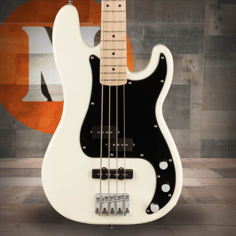 Squier Affinity Series Precision Bass PJ - Maple Fingerboard - Black Pickguard - Olympic White image 1