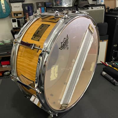 Pork Pie 6x14 10-Lug Snare (2008) Natural Curly Maple image 16