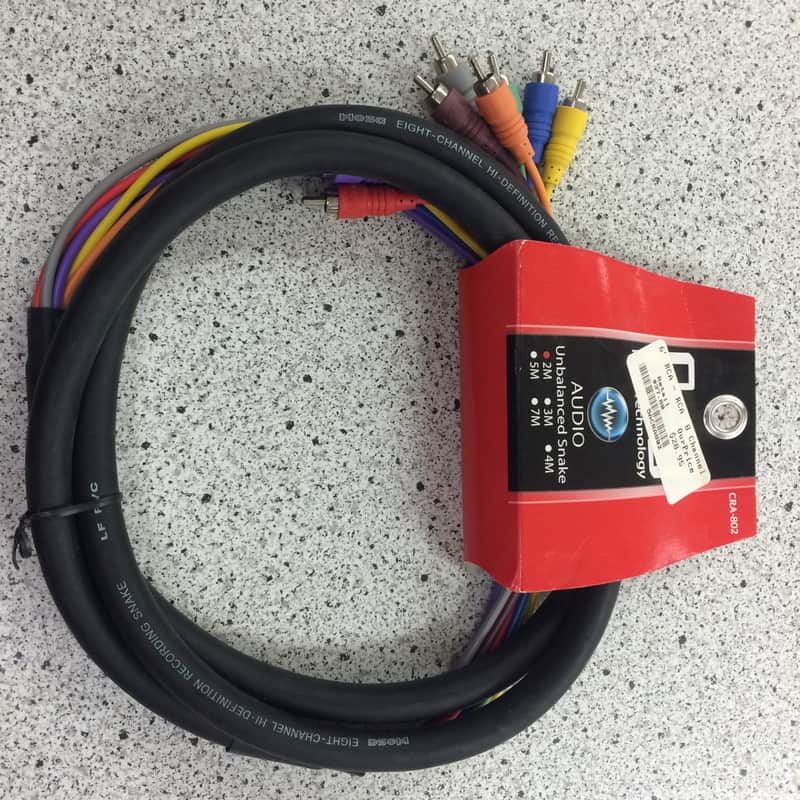 Hosa CRA802 CRA802 8 RCA Patch Snake - 2 Meter image 1