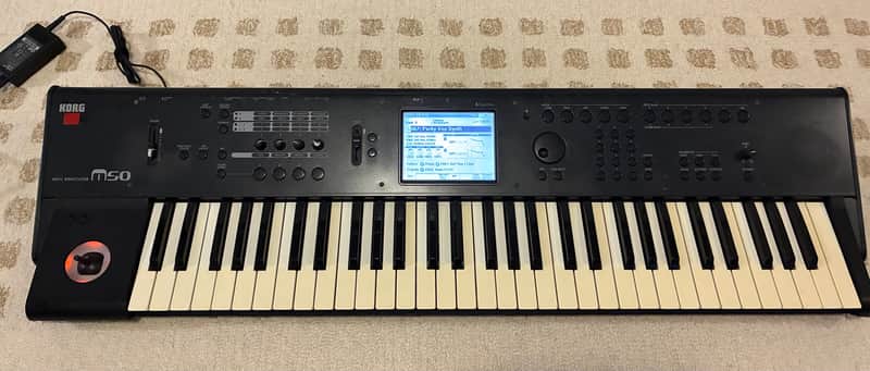 NEEDS WORK - Korg M50 61-Key Music Workstation Keyboard 2000s - Black image 1