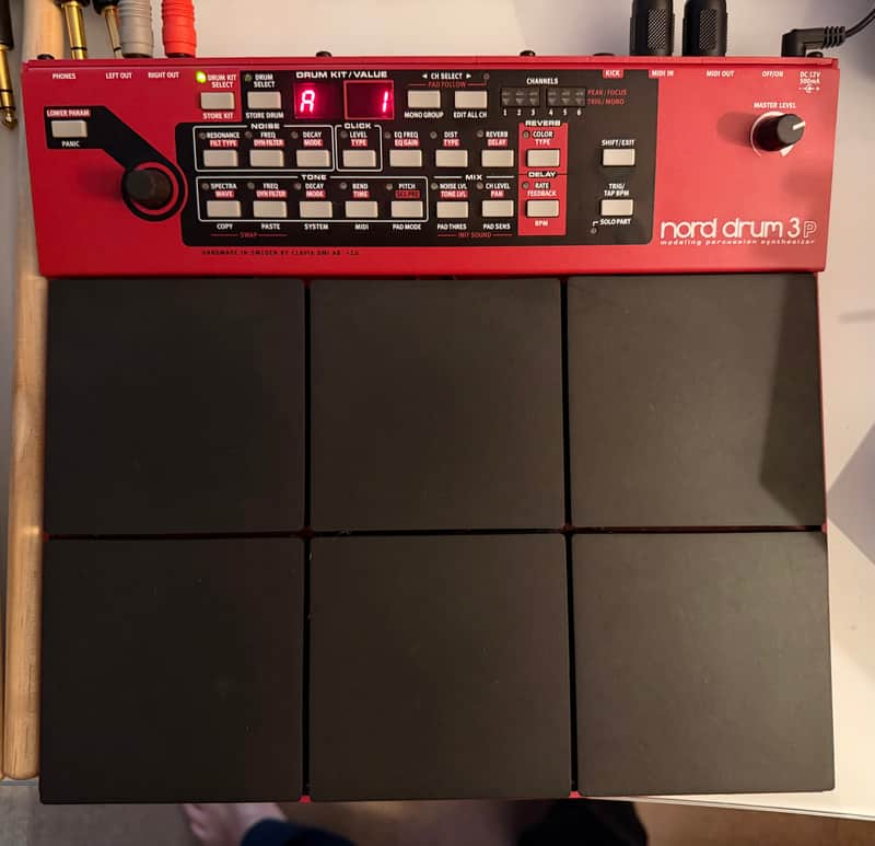 Nord Drum 3P 6-Channel Modeling Percussion Synthesizer 2016 - Present - Red image 1