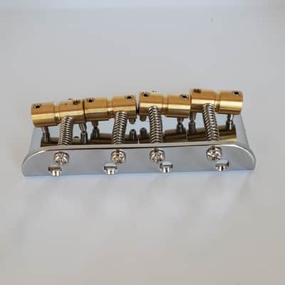 Wilkinson WBBC 4 string Bass Bridge - Chrome image 1