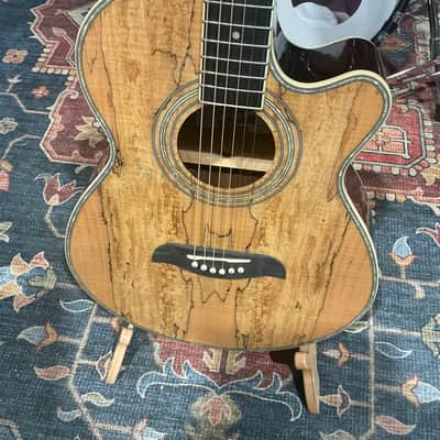 Oscar Schmidt 6 String Acoustic-Electric Guitar Right, Spalted Maple (OG10CESM) image 5