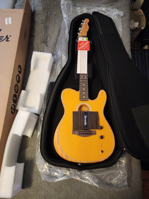 New Fender Acoustasonic Player Telecaster Butterscotch Blonde