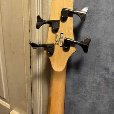Ibanez  soundgear bass guitar emg pickups. translucent charcoal image 11