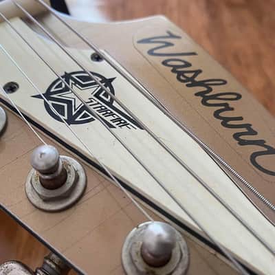 Washburn Rare USA Custom Shop Paul Stanley Starfire Time Traveller Aged Relic Golden Mist LTD w/Case image 9