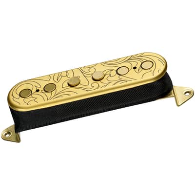 DiMarzio DP288F Steve Vai Signature UtoPIA Middle Single Coil Pickup F-Spaced Engraved Satin Gold