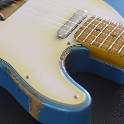 American Fender Telecaster 2019 Custom Heavy Relic Nitro Blue Sparkle image 13